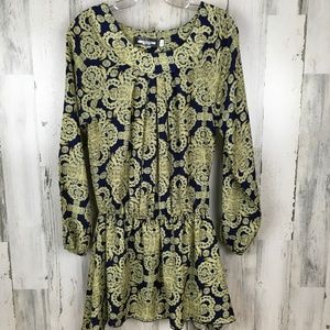 Paper Plane London Casual Sundress M/L Yellow/Blue